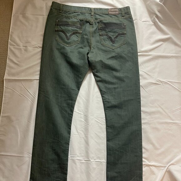 Black Smith. Men's green denim pants size 40x34. Made in China. - Picture 2 of 9
